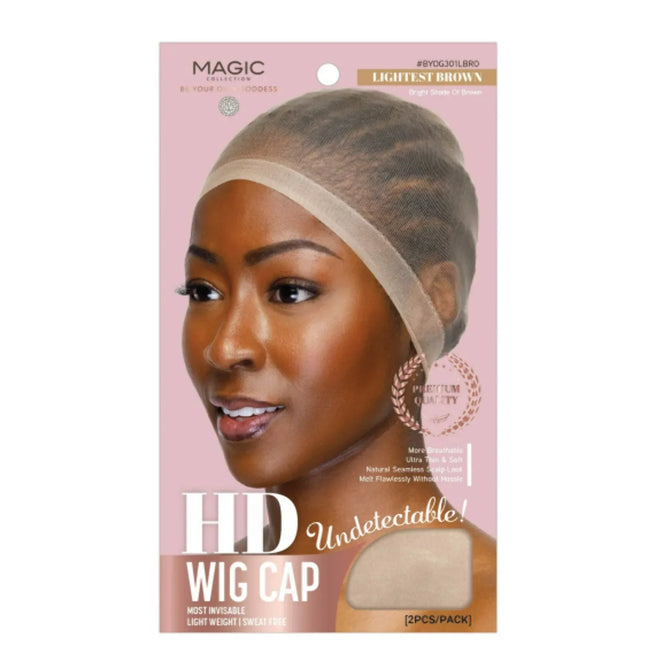 HD wig cap lightest brown (12 in a pack)